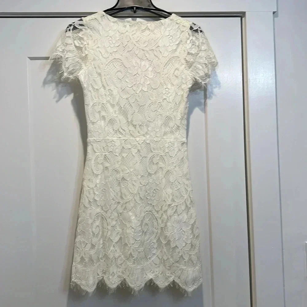 American Threads off white lace dress size small. - Picture 7 of 10